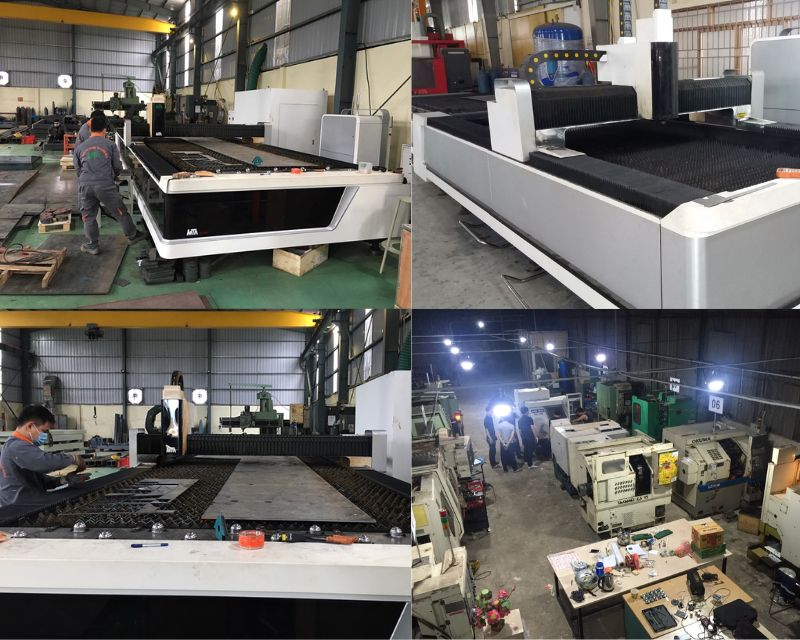 Hệ thống máy CNC đời mới, nhập khẩu, giúp cắt chi tiết tinh xảo, bề mặt mịn, sai số cực thấp dưới 0.05mm.