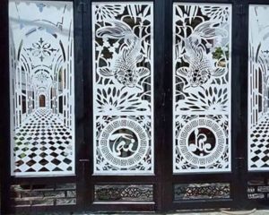 Vách ngăn CNC, cổng khắc họa tiết trang trí với chi tiết tinh xảo, độc đáo.
